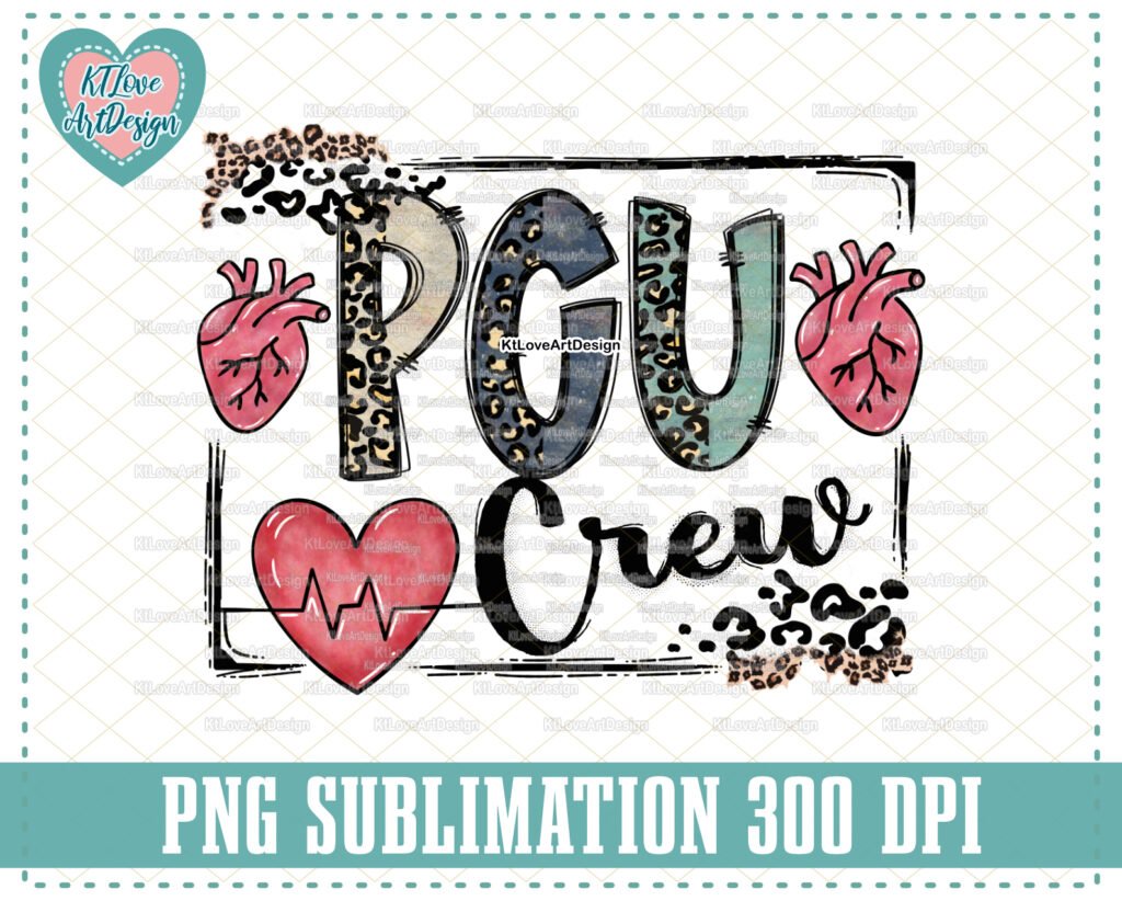 Progressive care Png, PCU Crew, Vintage Clinic, Pcu Nurse Png, Leopard Lettering, Sublimation, PNG Sublimation Design