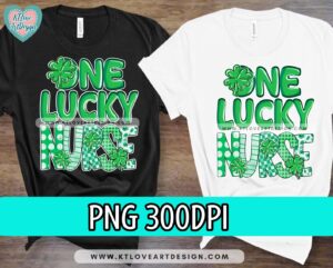 One Lucky Nurse Png, St Patricks Day Png, Nurse Sublimation, Nurse Life Png, PNG Sublimation Design - Image 2