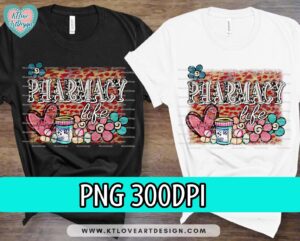 Vintage Pharmacy, Pharmacy Life, CPhT,Leopard print, pharmacy tech gift, PNG Sublimation Design - Image 2