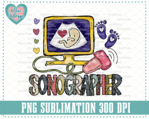 Sonographer Png, Ultrasound Technician Png, Medical Png, leopard doodle, PNG Sublimation Design