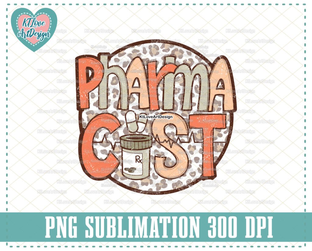 Pharmacy Tech Fall Png, Pharmacist Fall, Pharmacy Tech Leopard, hand drawn, PNG Sublimation Design