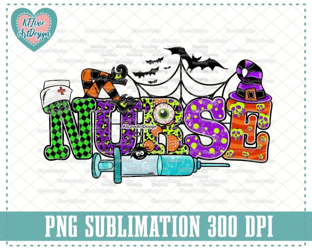 Halloween Nurse Png, Spooky Nurse Png, Halloween Nurse Life, Nurse Life Doodle, PNG Sublimation Design