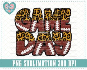 Football Game Day Distressed Leopard PNG, Football Leopard, Football Game Day Sublimation, PNG Sublimation Design