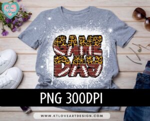 Football Game Day Distressed Leopard PNG, Football Leopard, Football Game Day Sublimation, PNG Sublimation Design - Image 2