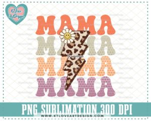 Mama Lightning Bolt PNG, Mama Leopard Png, Mama Fall Png, Mama Png, PNG Sublimation Design
