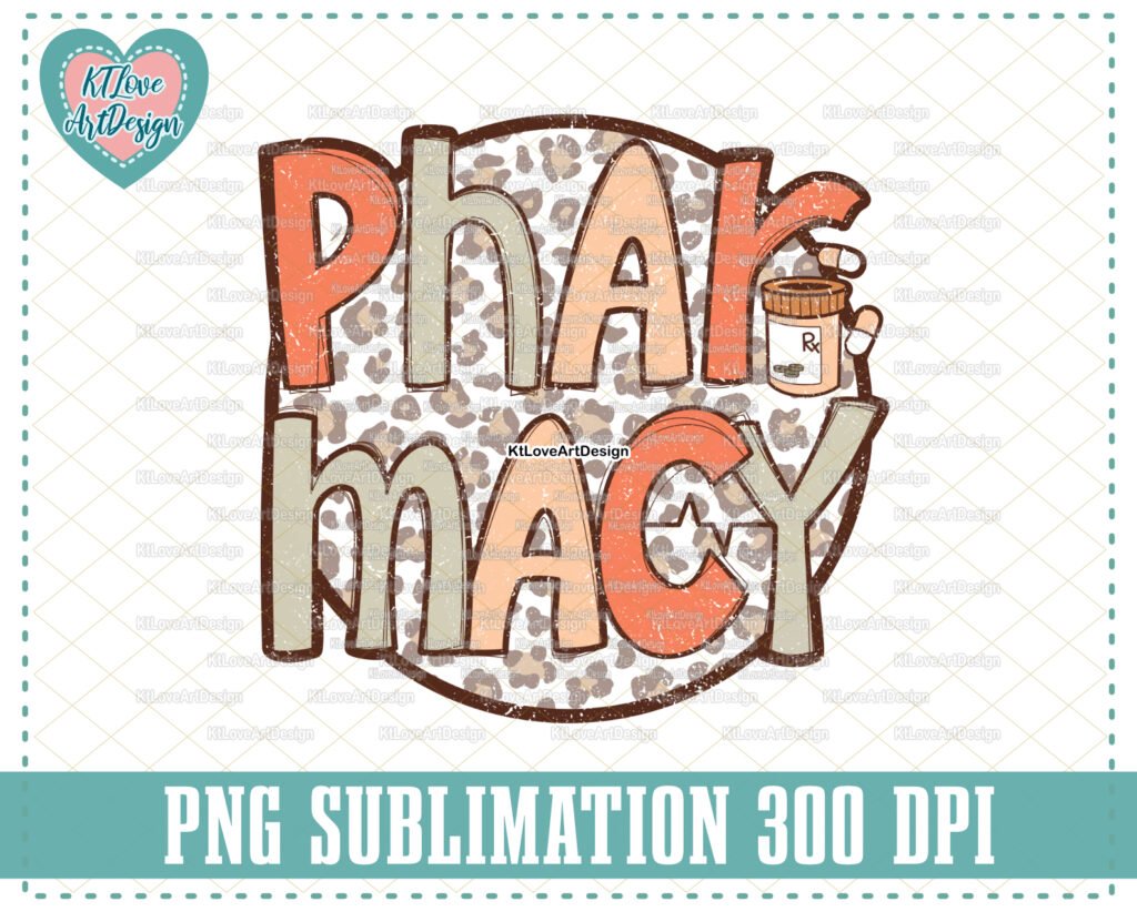 Pharmacy Tech Fall Png, Pharmacy Fall, Pharmacy Tech Leopard, hand drawn, Sublimation, PNG Sublimation Design