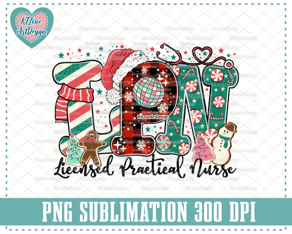 Christmas Lpn Png, Lpn Png, Nurse Christmas, Merry Nurse, Christmas Png, Nurse Sublimation, PNG Sublimation Design