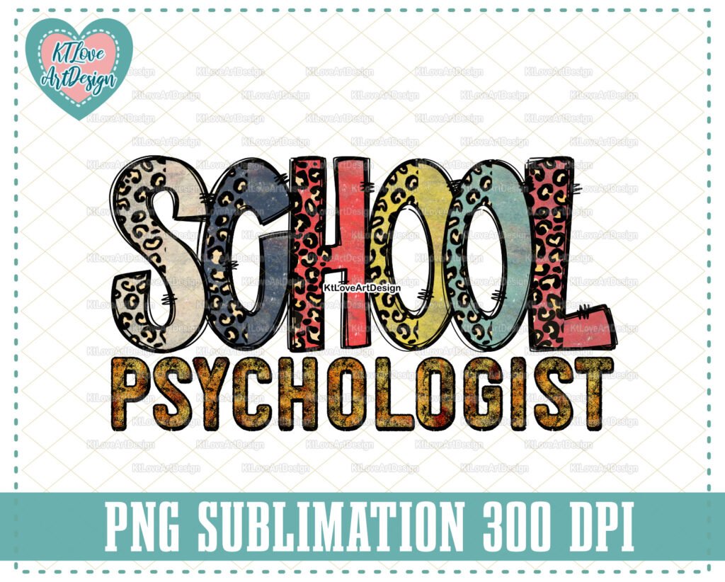 School Psychologist, School Psych, Vintage Psychology, School Psychology, PNG Sublimation Design