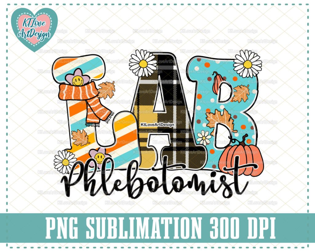 Thanksgiving Phlebotomist Png, Lab Png, Phlebotomist Png, Fall Nurse Png, Thankful Nurse, Retro Nurse Sublimation, PNG Sublimation Design