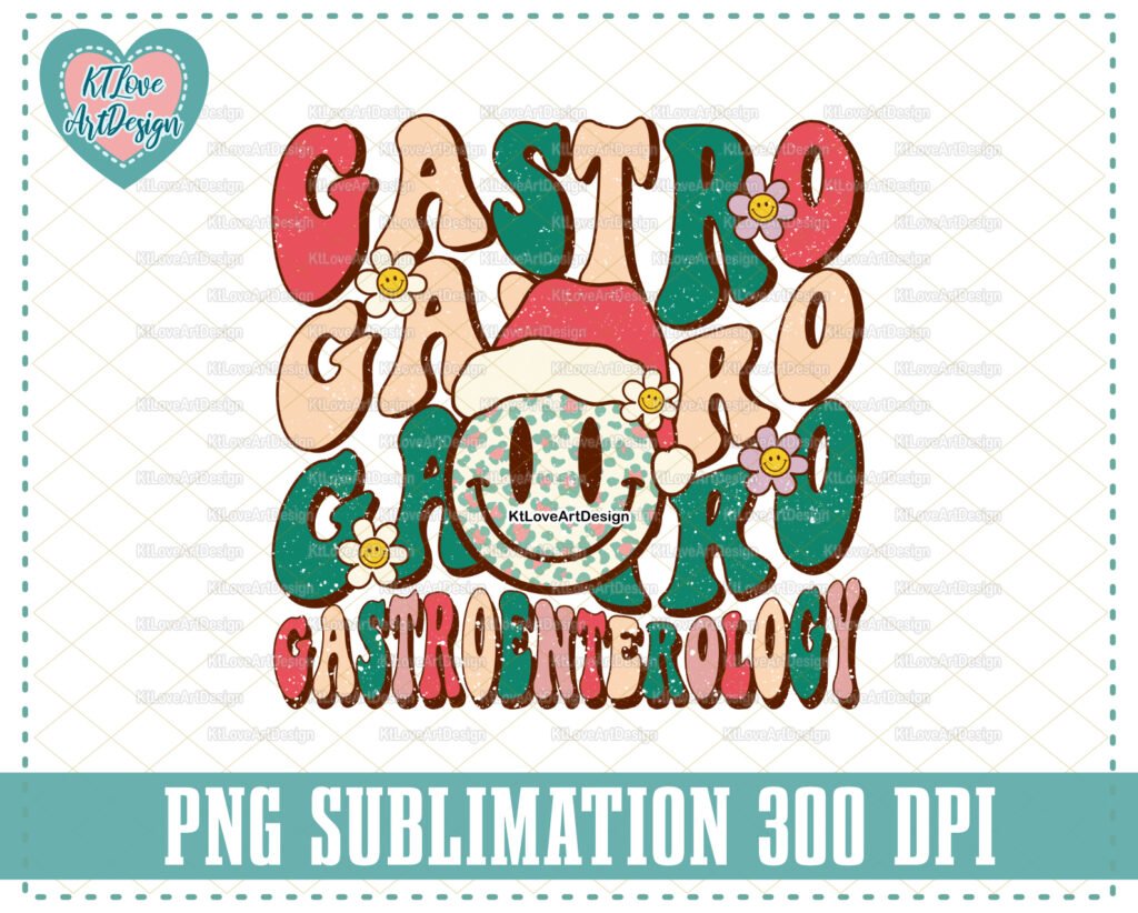 Gastro Png, Gastroenterology Christmas Png, Anatomical Gastro, Christmas Nurse Png, PNG Sublimation Design