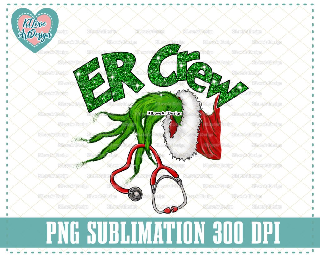 Christmas ER Crew PNG Sublimation Design