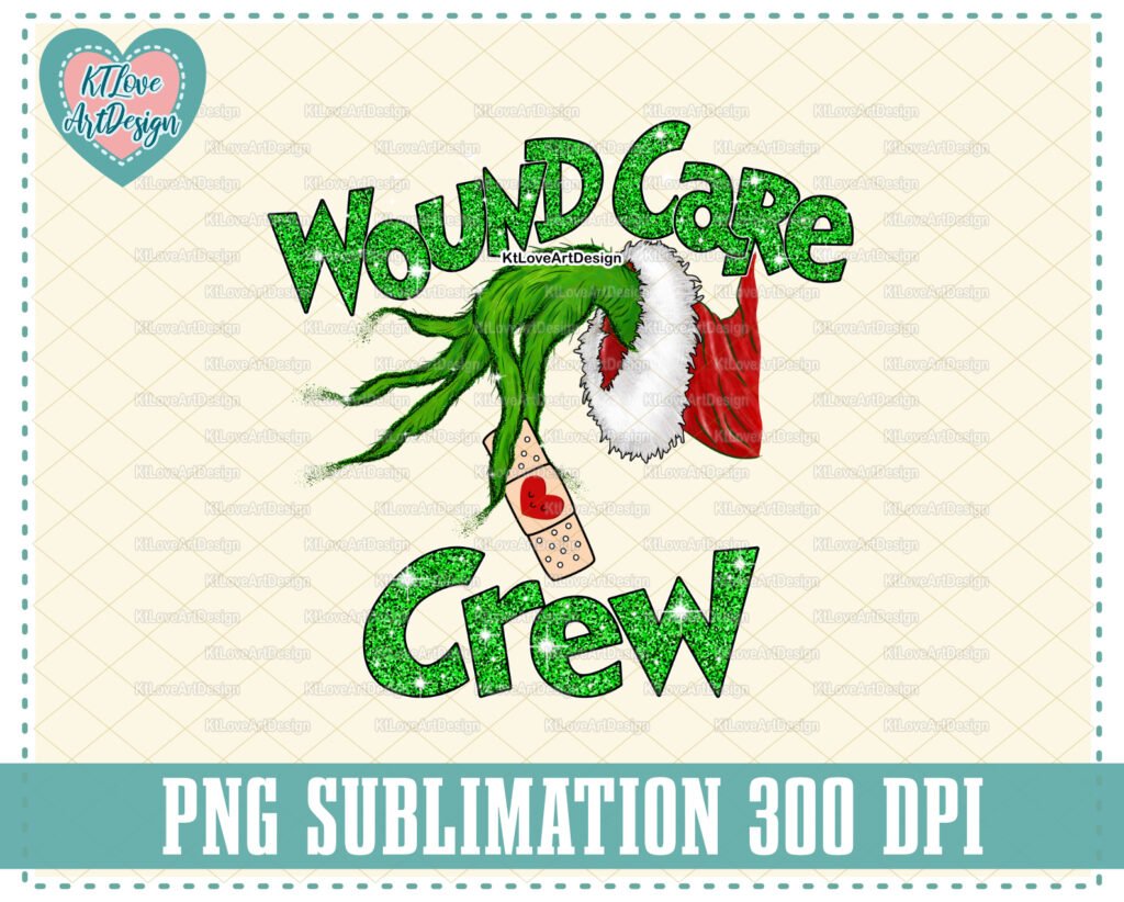 Christmas Wound Care Crew PNG Sublimation Design