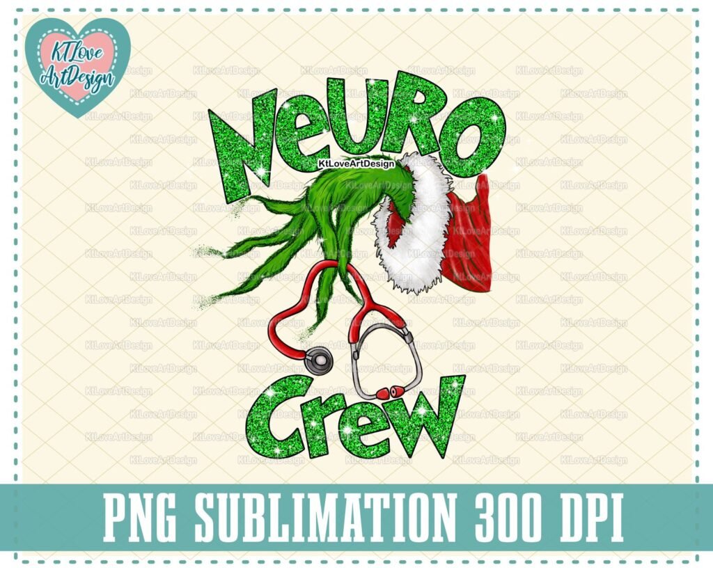 Christmas Neuro Crew PNG Sublimation Design