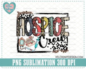 Hospice Nurse Png, Hospice Crew Png, Vinatge Nurse Png, leopard doodle, PNG Sublimation Design