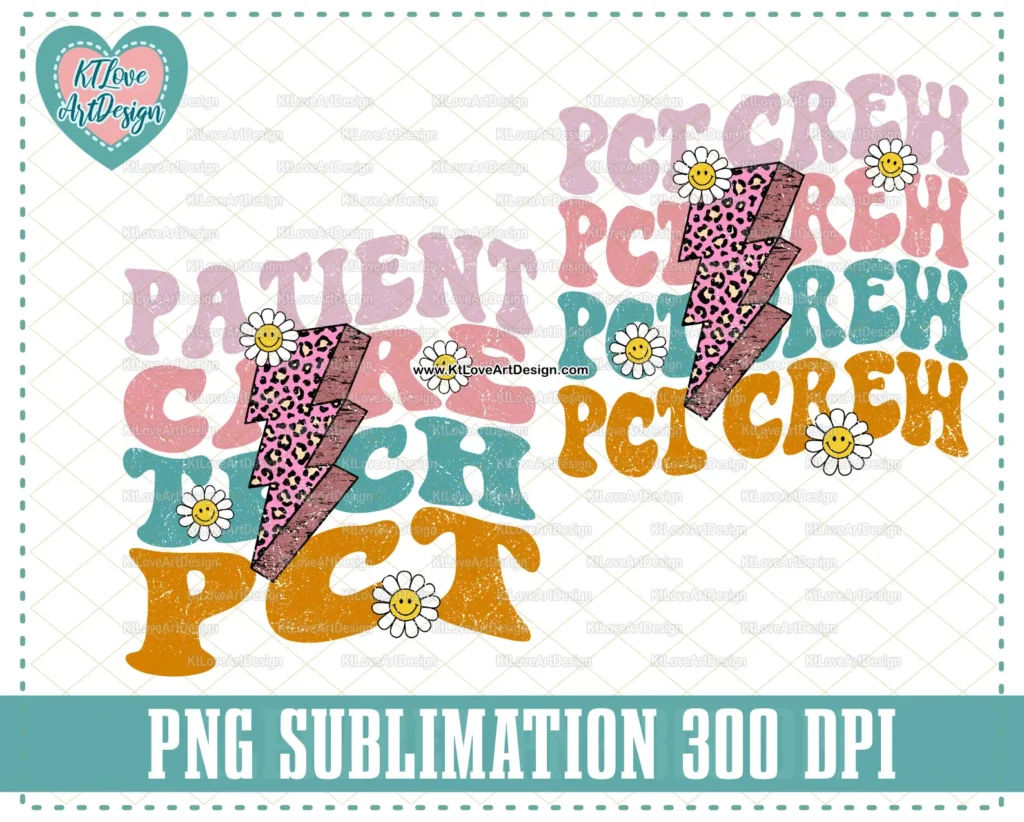 Pct Lightning Bolt Png, Wavy PCT Nurse Png, Patient Care Technician Png