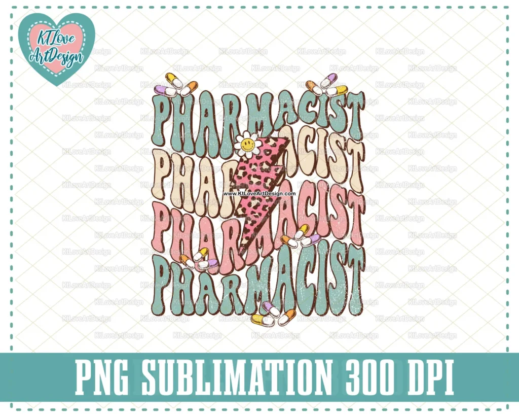 Retro Fall Pharmacist PNG, Pharmacy Lightning Bolt, Pharmacy Technician gift Png, Pharmacy Tech Png