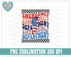 4th of July Emergecy Department Lightning Bolt, Nurse Patriotic, Nurse Checker Board - Image 2