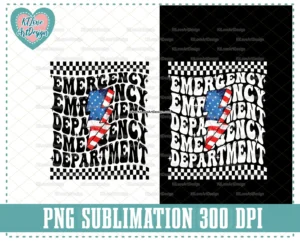4th of July Emergecy Department Lightning Bolt, Nurse Patriotic, Nurse Checker Board - Image 3
