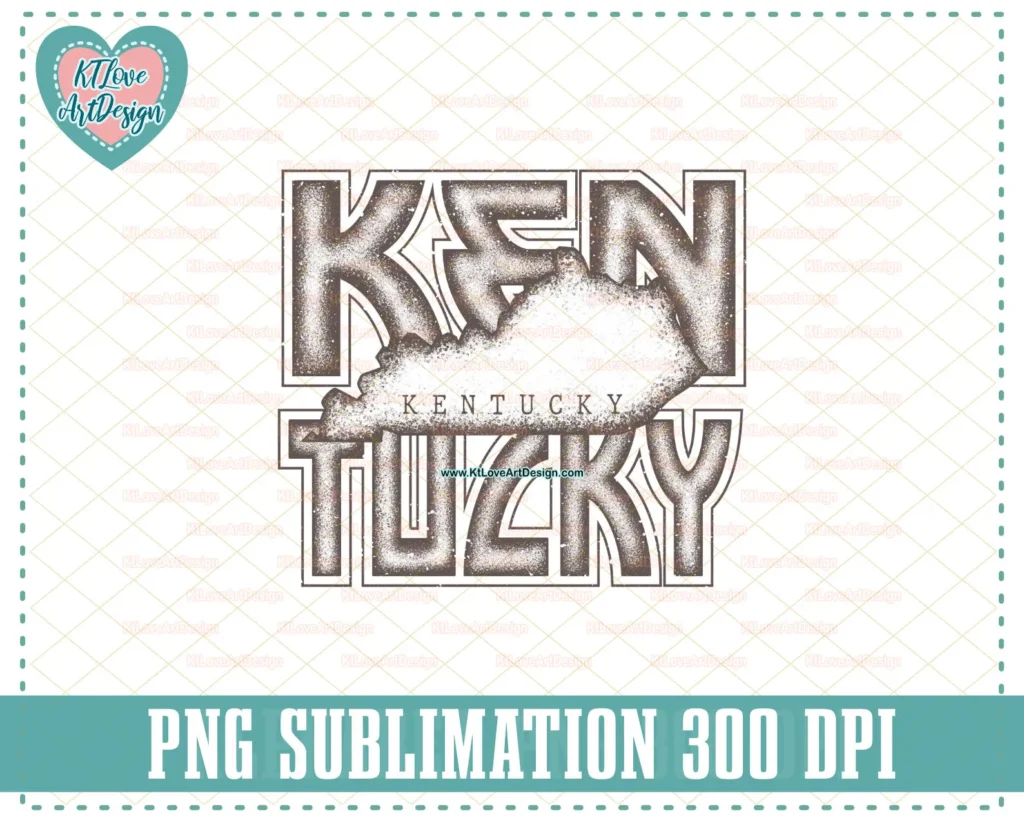 Kentucky Png, KY PNG, State PNG Sublimation Design