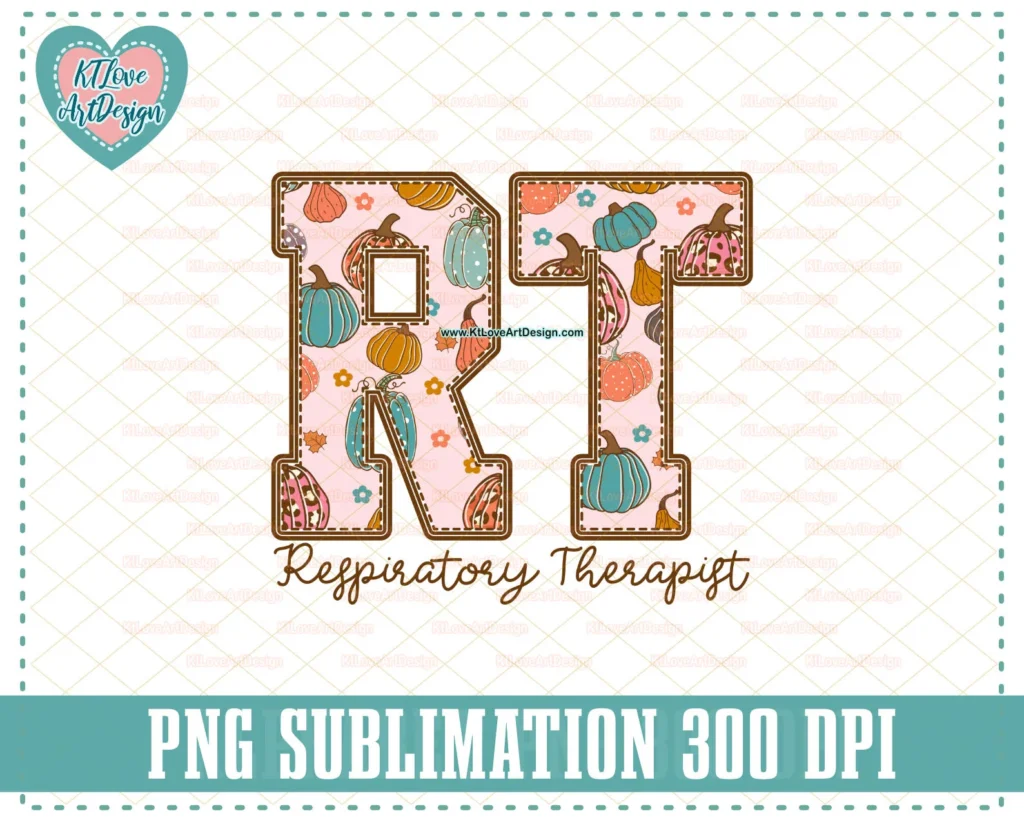 Respiratory Fall Png, Respiratory Therapist PNG Sublimation Design