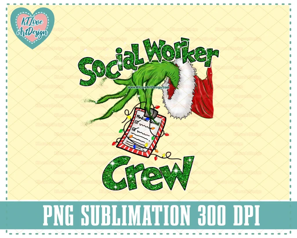 Christmas Social Worker Holding Clipboard PNG