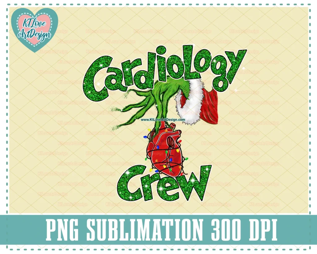 Christmas Cadiology Crew Holding Heart Png