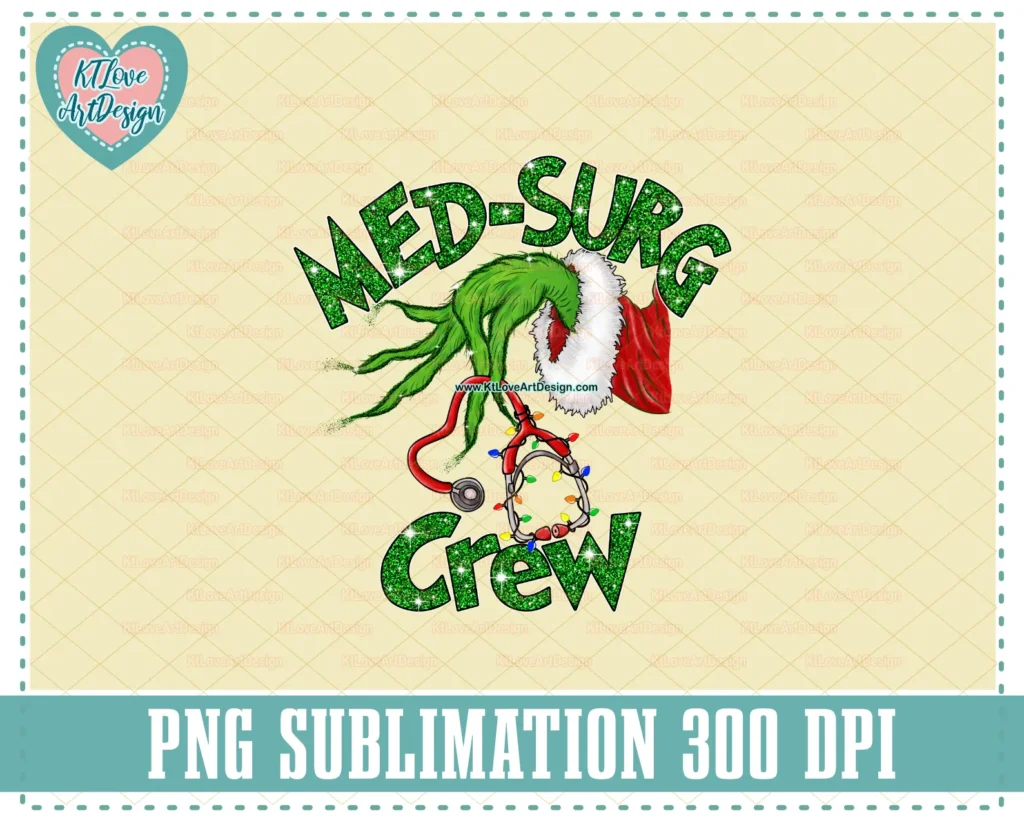 Christmas Meg-Surg Crew Holding Stethoscope Png