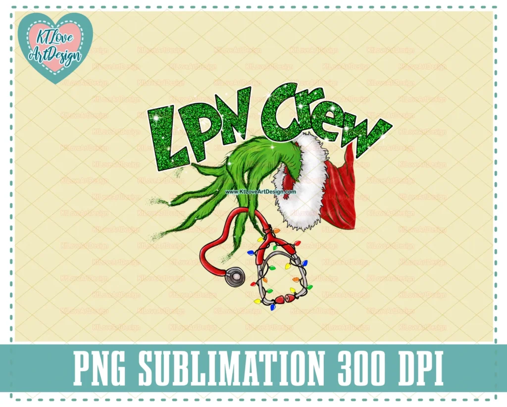 Christmas LPN Crew Holding Stethoscope Png