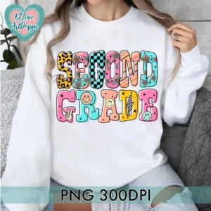 Groovy Doodle Back To School Grade Bundles PNG Designs - Image 5