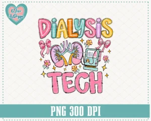 Dialysis Tech Spring Pastel Doodle Occupation Png Design