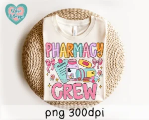 Pharmacy Crew Spring Pastel Doodle Png Design - Image 2